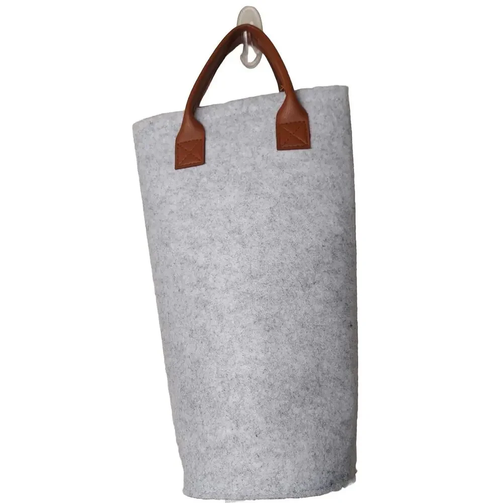 Fisioan Wine Bottle Carrier Tote Felt Handles Gray Hostess House Warming Gift